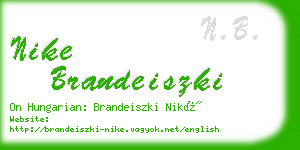 nike brandeiszki business card